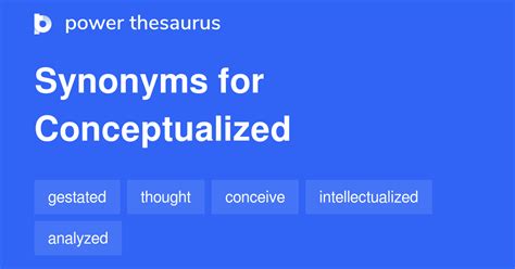 conceptualized synonyms|CONCEPTUALIZED in Thesaurus: 100+ Synonyms & Antonyms .
